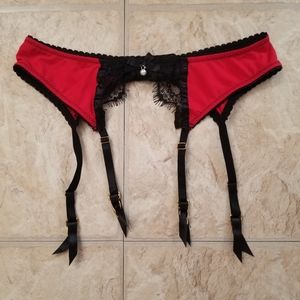 Black and Red Garter Belt